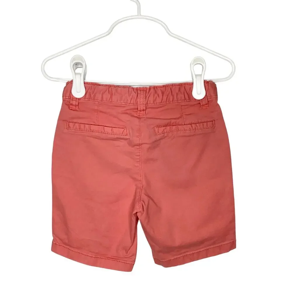 Old Navy Two Chino Shorts Bundle Salmon Chambray Blue Boys 4T